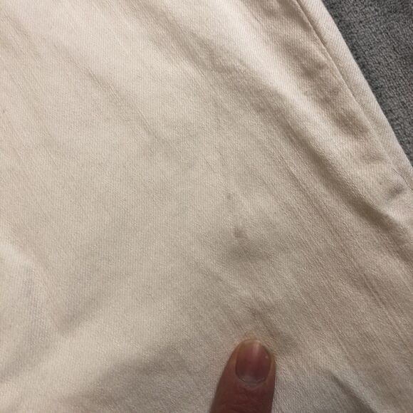 Eileen Fisher Women's Small  Stretch Waist Off White Organic Cotton Blend Jeans - Picture 6 of 12